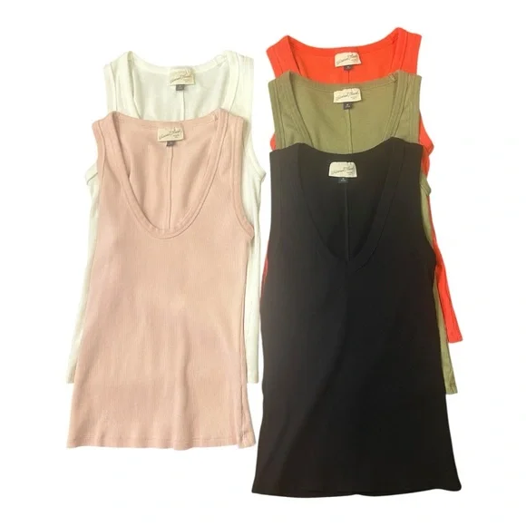 Bundle of Universal Thread Ribbed Sleeveless Tank Tops Medium - Picture 5 of 7